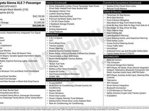 Used 2023 Toyota Sienna XLE image 18