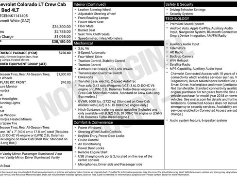 Used 2019 Chevrolet Colorado LT w/ LT Convenience Package AWD/4WD image 2