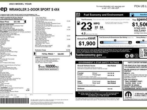 Used 2023 Jeep Wrangler Sport S image 24