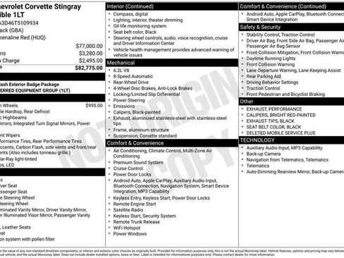 Used 2026 Chevrolet Corvette Stingray Convertible w/ 1LT RWD image 6