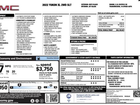 Used 2022 GMC Yukon XL SLT RWD image 3