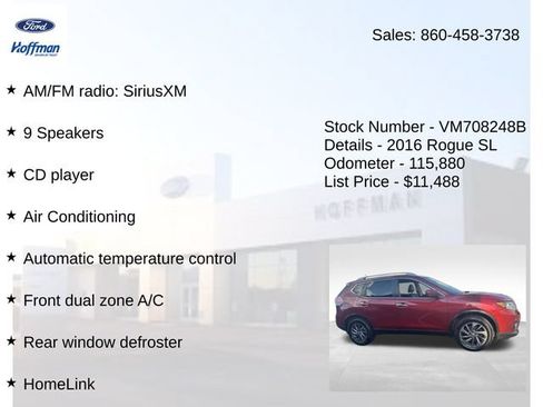 Used 2016 Nissan Rogue SL w/ SL Premium Package AWD/4WD image 10