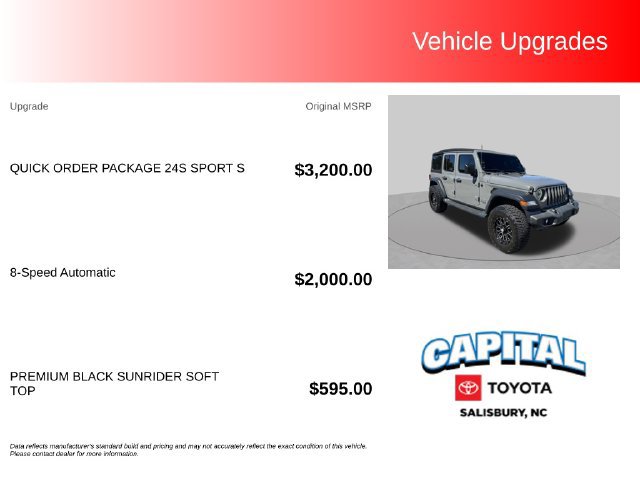 Used 2018 Jeep Wrangler Unlimited Sport S AWD/4WD image 2