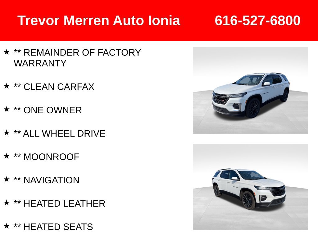 Used 2023 Chevrolet Traverse RS AWD/4WD image 8
