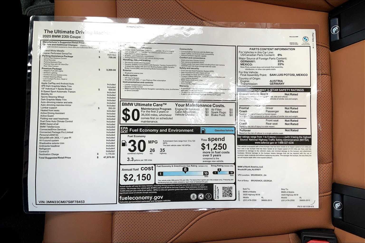 New 2025 BMW 230i Coupe w/ Premium Package RWD image 20
