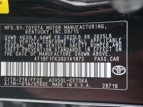 Used 2016 Toyota Camry SE FWD image 27