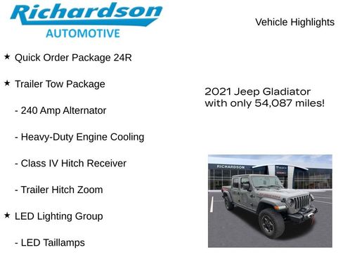 Used 2021 Jeep Gladiator Rubicon w/ Uconnect 4C Nav & Sound Group AWD/4WD image 10