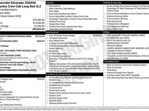 Used 2024 Chevrolet Silverado 3500 High Country w/ High Country Premium Package AWD/4WD image 10