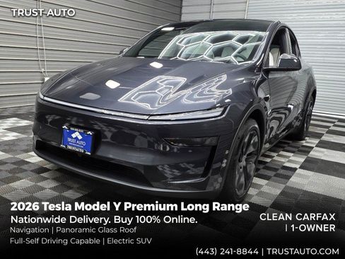 Used 2026 Tesla Model Y Long Range RWD image 1