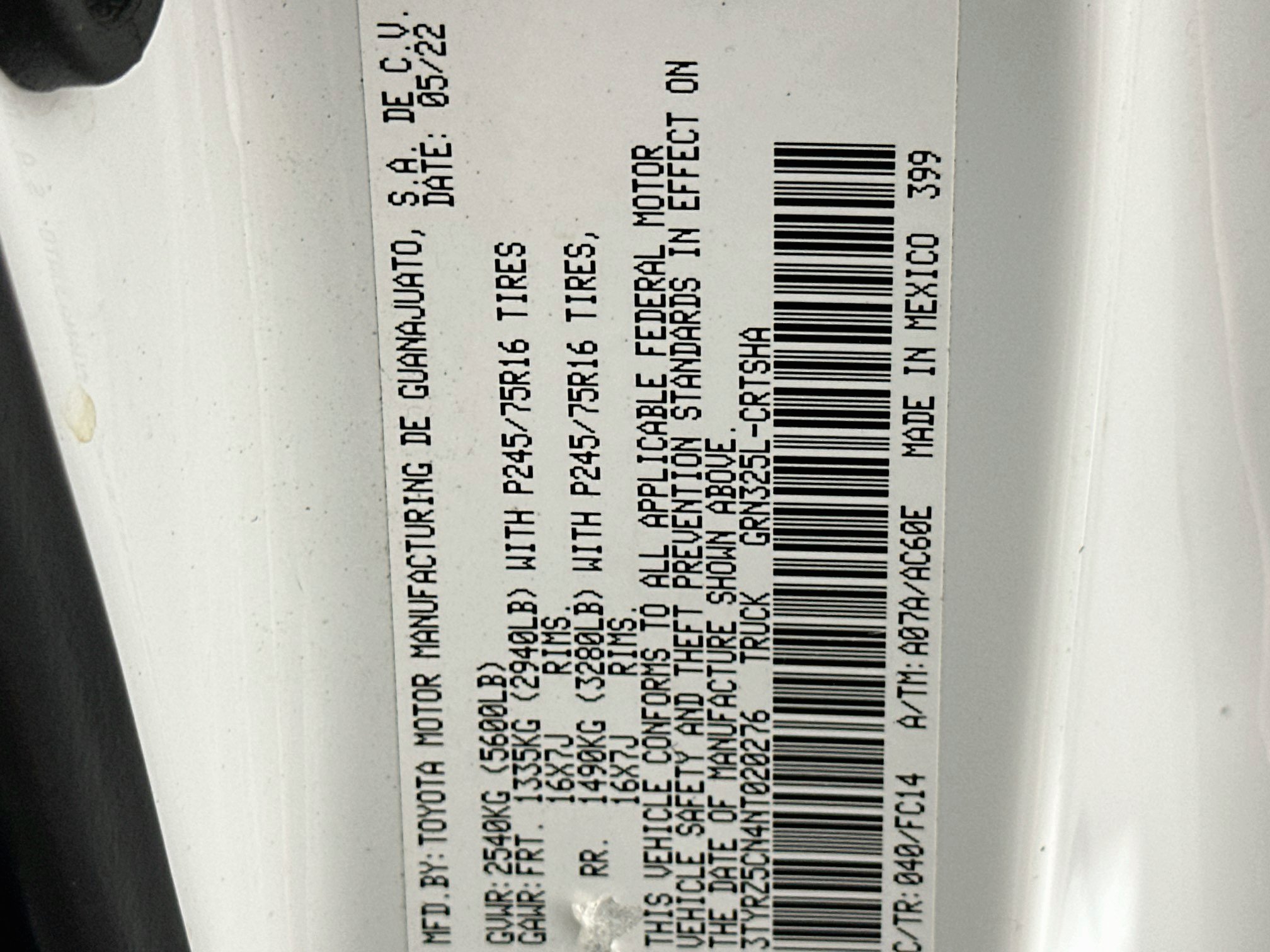 Used 2022 Toyota Tacoma SR5 w/ Technology Package RWD image 12