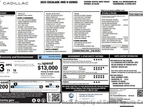 Used 2023 Cadillac Escalade V AWD/4WD image 58