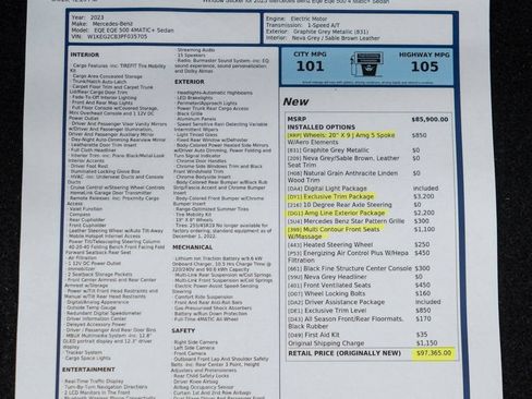 Used 2023 Mercedes-Benz EQE 500 4MATIC Sedan image 56