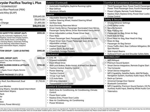 Used 2019 Chrysler Pacifica Touring-L Plus FWD image 6