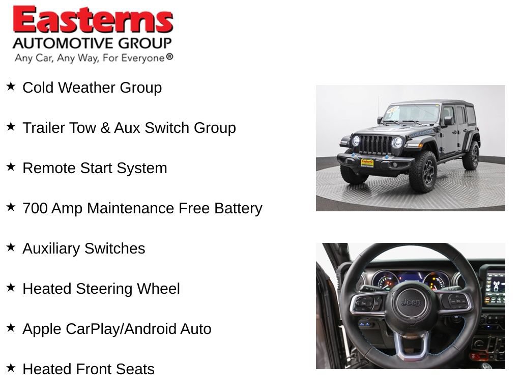 Used 2023 Jeep Wrangler Unlimited Rubicon 4xe w/ Cold Weather Group AWD/4WD image 12