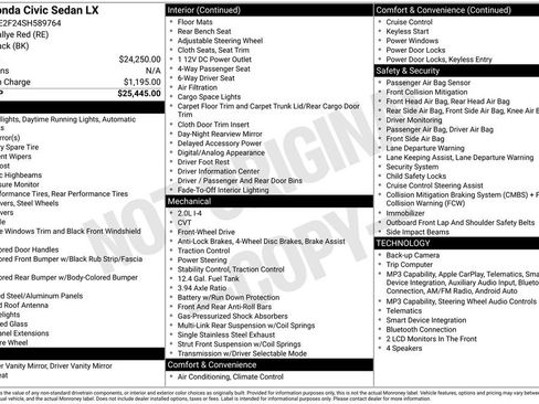 Used 2025 Honda Civic LX image 16