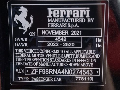 Certified 2022 Ferrari Roma RWD image 13