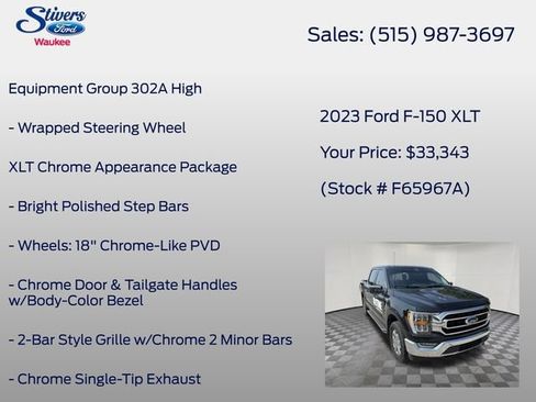 Used 2023 Ford F150 XLT w/ Equipment Group 302A High AWD/4WD image 22