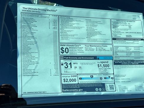 New 2026 BMW 330i Sedan w/ M Sport Package RWD image 29