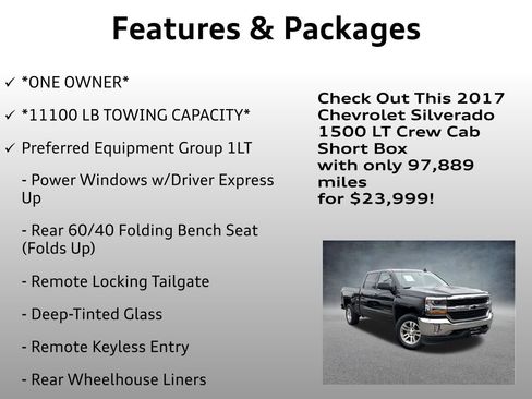 Used 2017 Chevrolet Silverado 1500 LT w/ All Star Edition AWD/4WD image 4