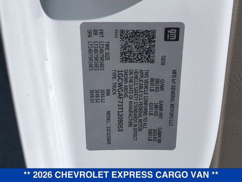 New 2026 Chevrolet Express 2500 w/ Driver Convenience Package RWD image 23