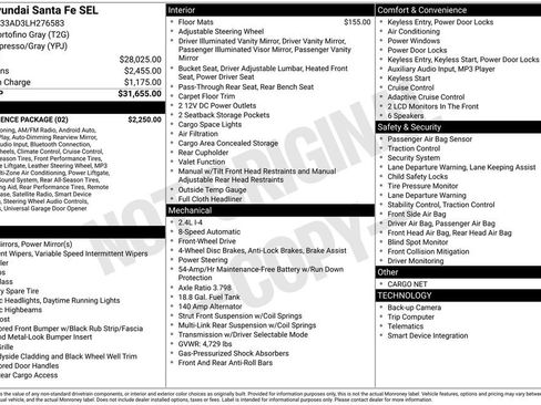 Used 2020 Hyundai Santa Fe SEL w/ Convenience Package image 8