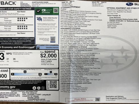 Used 2025 Subaru Outback Wilderness AWD/4WD image 59