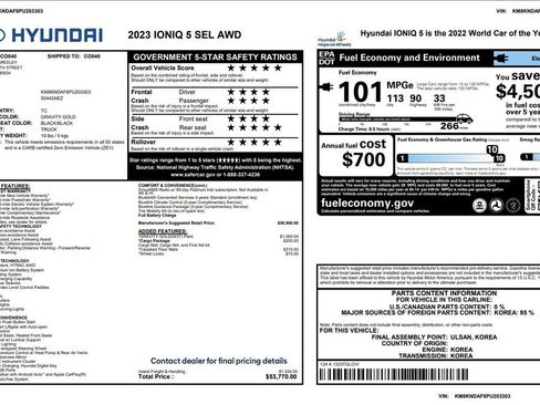 Used 2023 Hyundai Ioniq 5 SEL w/ Cargo Package image 5