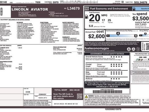 Used 2025 Lincoln Aviator Reserve w/ Equipment Group 201A AWD/4WD image 2