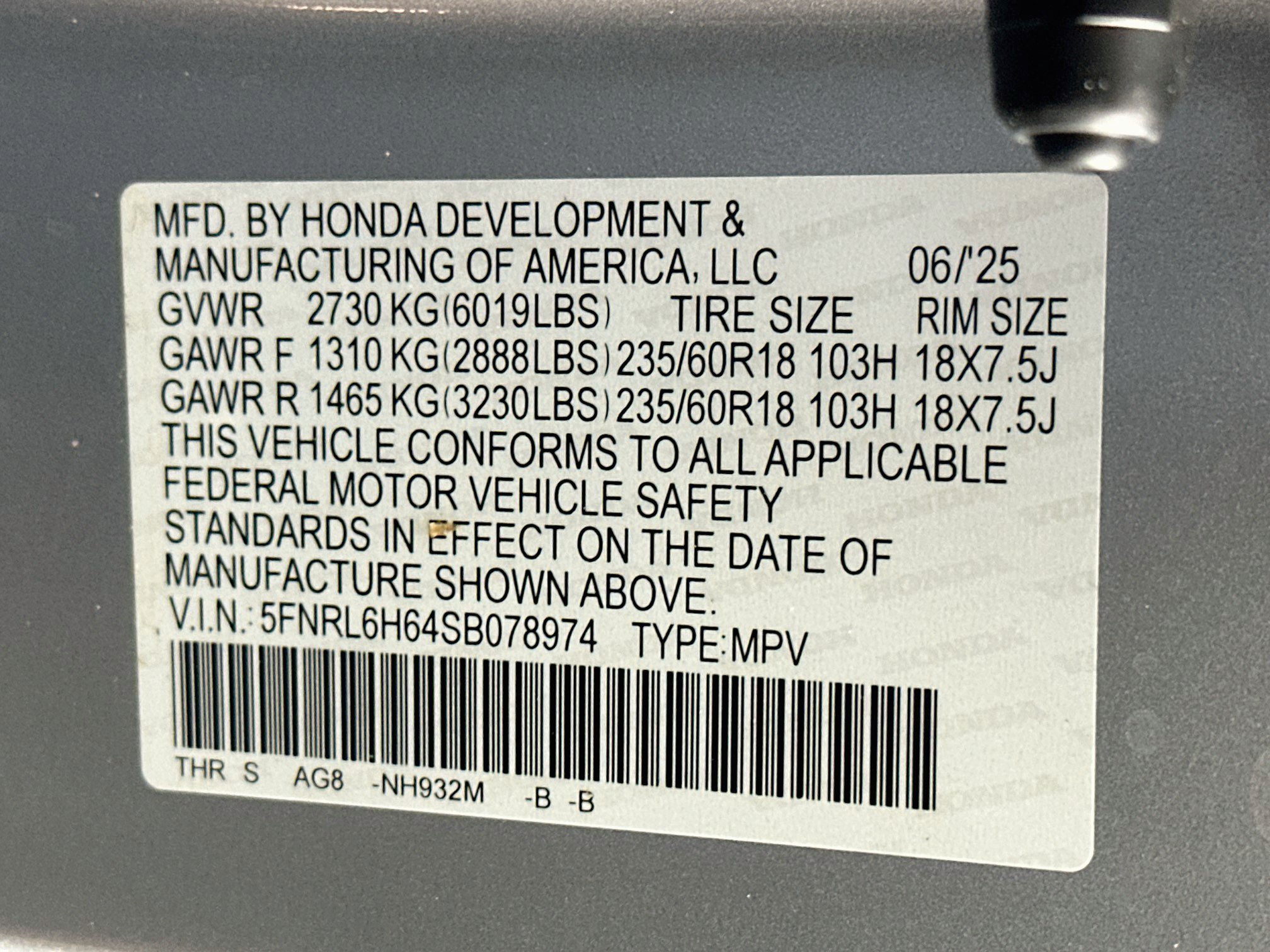 Used 2025 Honda Odyssey EX-L image 12