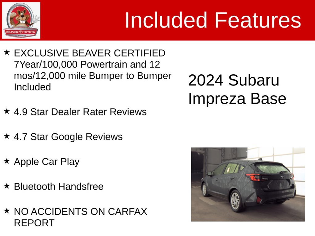 Used 2024 Subaru Impreza 2.0i AWD/4WD image 5