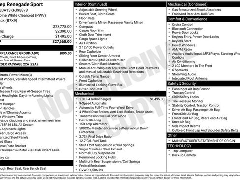 Used 2019 Jeep Renegade Sport w/ Sport Appearance Group image 15