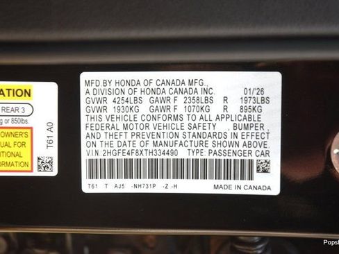 New 2026 Honda Civic Sport Touring image 19