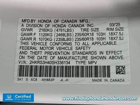 Certified 2025 Honda CR-V EX image 14