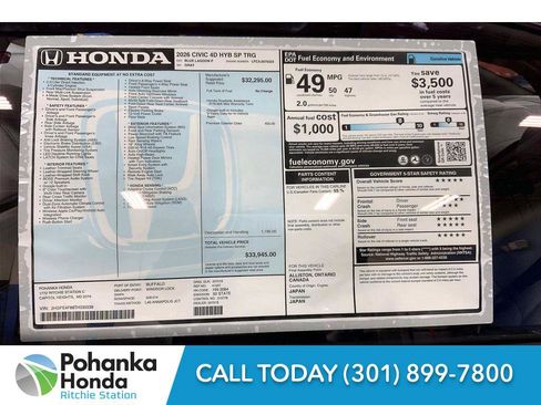 New 2026 Honda Civic Sport Touring image 22