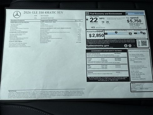 New 2026 Mercedes-Benz GLE 350 4MATIC image 34