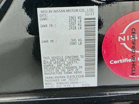 Certified 2024 Nissan Altima 2.5 SV FWD image 30