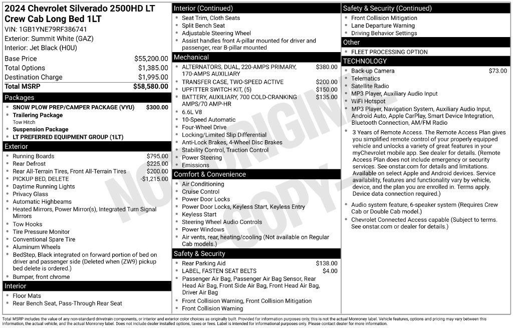 Used 2024 Chevrolet Silverado 2500 LT w/ Snow Plow Prep/Camper Package AWD/4WD image 5