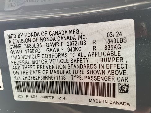 Certified 2024 Honda Civic Sport image 39