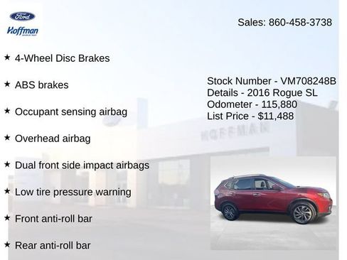 Used 2016 Nissan Rogue SL w/ SL Premium Package AWD/4WD image 20