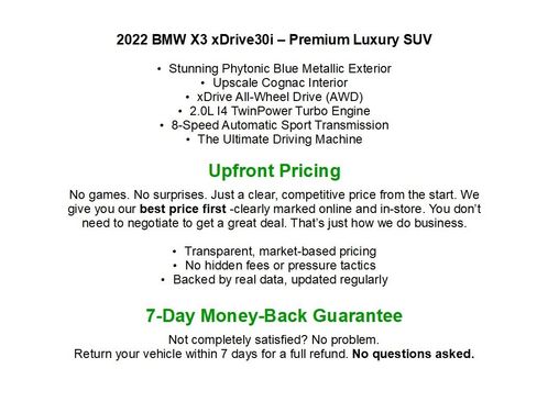 Used 2022 BMW X3 xDrive30i w/ Premium Package 2 (ZPA) AWD/4WD image 2
