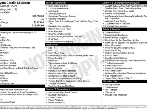 Used 2024 Toyota Corolla LE image 5