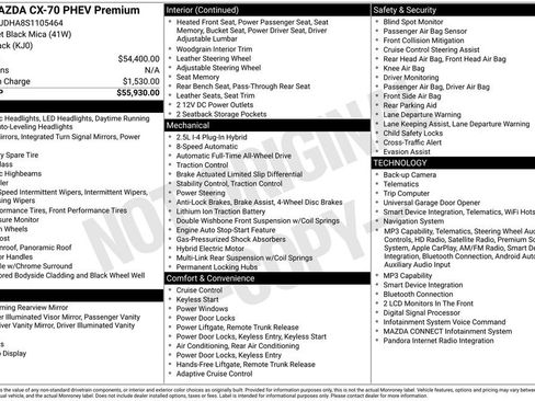 Certified 2025 MAZDA CX-70 Plug-In Hybrid w/ Premium Pkg AWD/4WD image 5