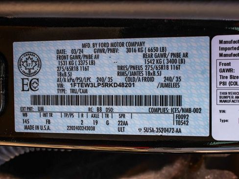 Used 2024 Ford F150 XLT w/ Bed Utility Package AWD/4WD image 14