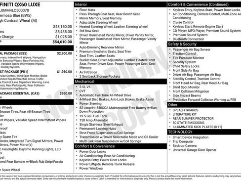 Used 2020 INFINITI QX60 Luxe w/ Essential Package image 5