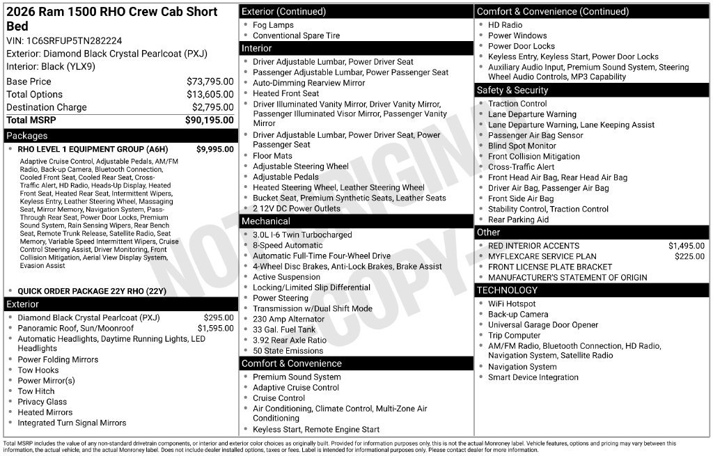 New 2026 RAM 1500 RHO w/ RHO Level 1 Equipment Group AWD/4WD image 27