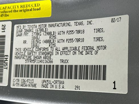 Used 2017 Toyota Tundra SR5 w/ SR5 Upgrade Package RWD image 12