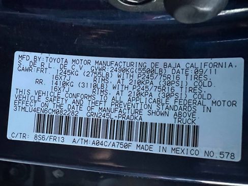 Used 2012 Toyota Tacoma 4x4 Double Cab image 32