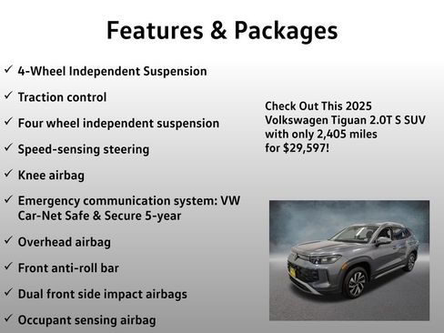 Used 2025 Volkswagen Tiguan S AWD/4WD image 8