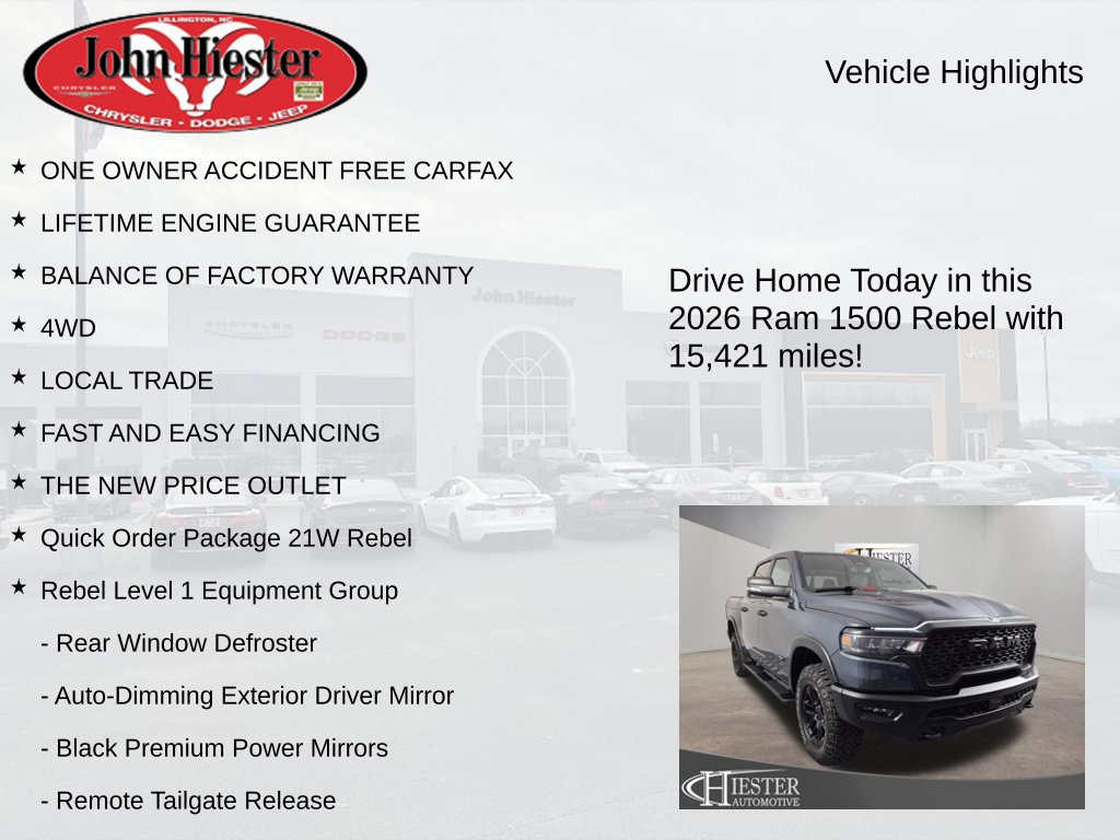 Used 2026 RAM 1500 Rebel w/ Bed Utility Group AWD/4WD image 5