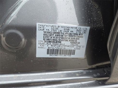 New 2025 Nissan Versa SV w/ Trunk Package image 38